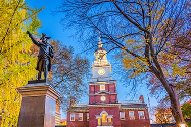 Independence Hall in Philadelphia, Pennsylvania, USA.